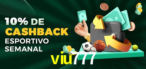 10% de bônus de cashback na viu777